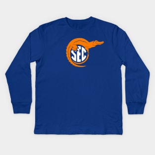 Florida Top of SEC - On Blue Kids Long Sleeve T-Shirt